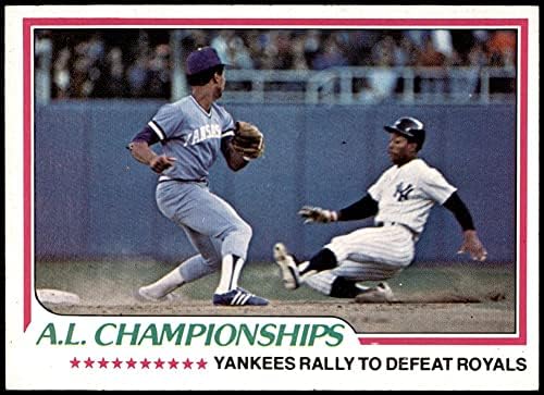 1978 Topps 411 AL Първенство - Рали Янкис, за да победи Роялз Канзас Сити Янкис / Рояли (Бейзболна картичка) Ню Йорк
