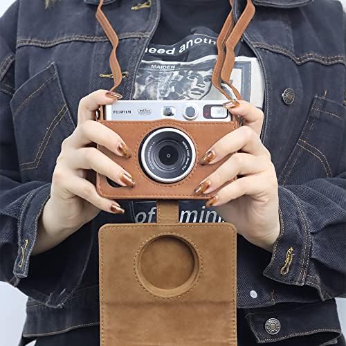 CAIYOULE Защитен Калъф за цифрова Хибридна камера миг печат Fujifilm Instax Mini EVO, Чантата е от Изкуствена Кожа, Аксесоари