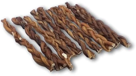 Top Dog Chews 12 Сплетен кок Гепи Sticks Говеждо месо, Натурални пръчици за пица - Трайни пръчки за