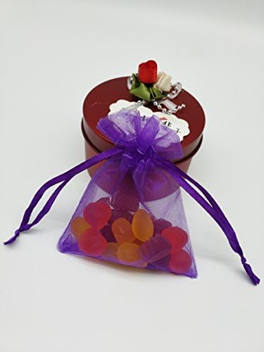 Ankirol 100шт Прозрачна торбичка за подаръци от Органза 3x4 Бижута Подарък Пакети За Бонбони Проби Дисплей Чанти на