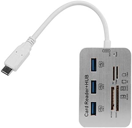 Адаптер 7 в 1 Type C, Четец за SD-карти, Хъб с 3 USB Порта за MacBook, Chromebook, Лаптоп, Surface