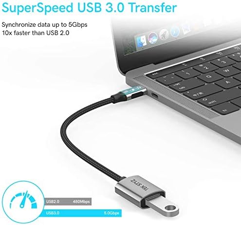 Адаптер Tek Styz USB-C USB 3.0 е обратно Съвместим с конвертером BMW 2020 Г. 1 OTG Type-C/PD за мъже и USB