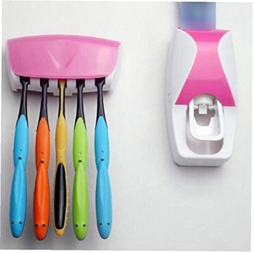 Приспособления за Баня Автоматично Опаковка на Паста за зъби с Набор от 5 Притежателите на Четка за Зъби с