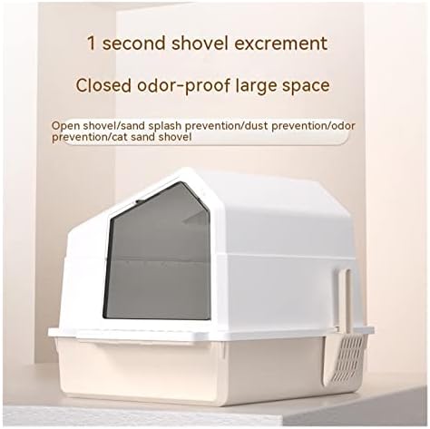 Напълно запечатана Кутия за котешки тоалетни Със защита от пръски и мирис, Вкус Котешки тоалетна с панти