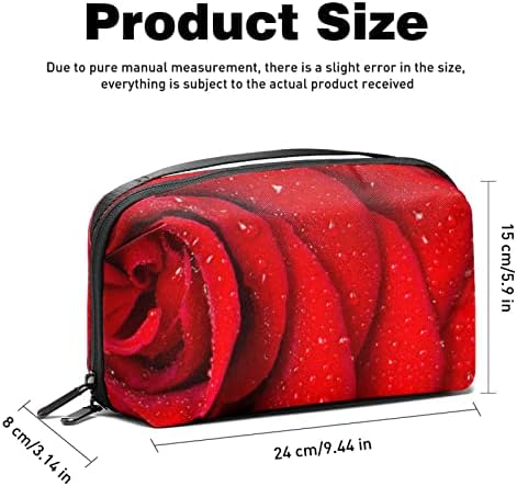 Розово-червена косметичка за жени, сладък модерен портфейл, водоустойчив косметичка, голям пътна чанта за тоалетни принадлежности,