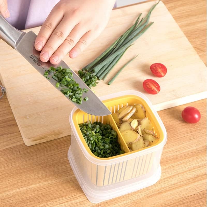 SLNFXC Сливная кутия за съхранение на пресни продукти, кутия за съхранение на пресни плодове и зеленчуци, Кухненски херметични