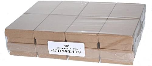 Кутии с пълнеж от 100 крафт-кафяв памук 3,25 x 2,25x 1 за Бижута и подаръци
