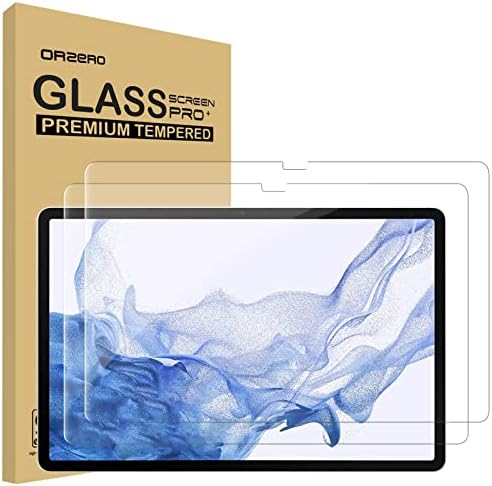(2 опаковки) Orzero, съвместима за Samsung Galaxy Tab S8 Plus, защитен слой от закалено стъкло 12,7 см, 9 твърдост HD,