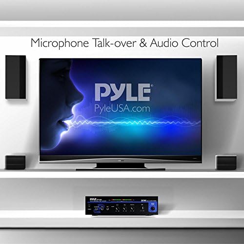 Pyle Домашен Компактен Моноусилитель за хендсфри - Професионален 50 W Мини-Домашна аудио система с озвучителна система