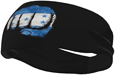 Спортна Превръзка от неопрен с флага на Хондурас Fist Power Sports Sweatband за мъже и Жени - за Тенис, Баскетбол, бягане, фитнес,