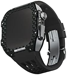 Комплект ленти от въглеродни влакна TRDYBSK за Apple Watch серия 8/7/6/5/4 / SE, каишка за часовник iwatch 44/45 мм, Луксозен