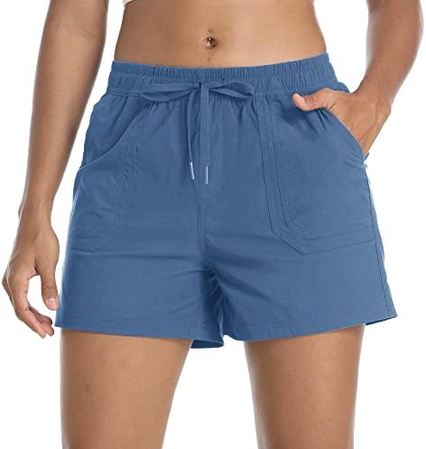 Дамски Туристически Панталони-Карго TACVASEN с Джобове, бързо съхнещи Леки Външни Летни къси Панталони за