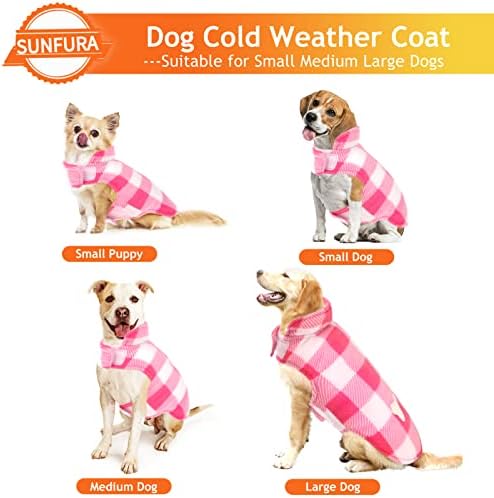 Палто за Кучета в клетката SUNFURA, Зимно Яке за Кучета в Британския Стил, Уличен Жилетка за Кучета с Ветрозащитным