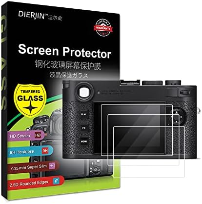 DIERJIN 3-Pack Защитно фолио за LCD екран от закалено стъкло, която е съвместима с Leica M11 [0,25 мм 2.5 D с висока разделителна