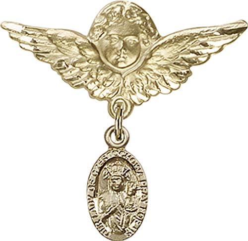 Иконата на детето Jewels Мания за талисман на Дева мария Ченстоховской и икона на Ангел с крила | Икона детето си