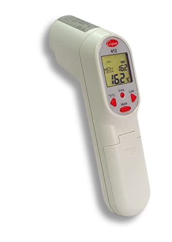 Цифров инфрачервен термометър Cooper-Atkins 412-0-8 с лазер и вход за термодвойка, сертифициран, CE, RoHS и WEEE, температурен