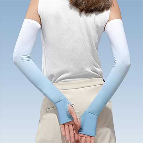 SXNBH Ръкавици Дамски Летни Ледени Копринени Диви ръкави за ръце, Защита на ръцете За Шофиране на Открито, Контрастни Цветни