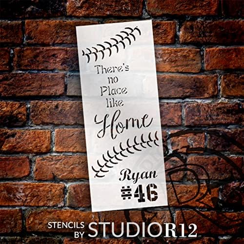 Персонализирани Бейзболен шаблони No Place Like Home от StudioR12 - Изберете размер - Произведено в САЩ - Направи