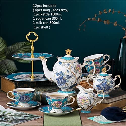 Набор от кафе чаши и блюдец от Шиптского Костен Порцелан, Порцелан Британски Чай Комплект Ръчно изработени, Чашата