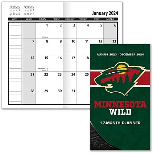 Джобен планер TURNER SPORTS Minnesota Wild 2023-24 на 17 месеца (24998890618)