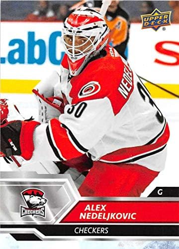2019-20 Горна палуба AHL 29 Алекс Неделикович, начинаещ Шарлот Дама , Хокей на търговска карта