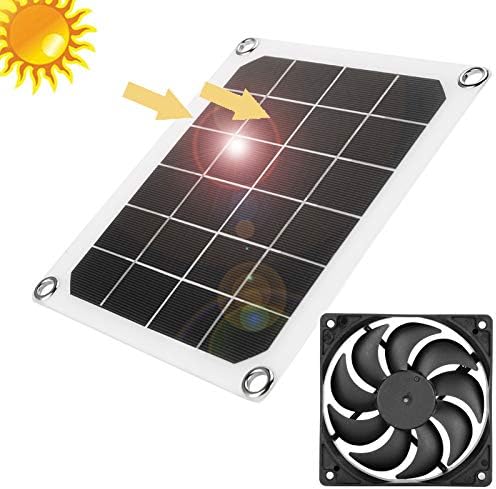 Вентилатора се захранва от Слънчеви панели 6 В 10 W, Слънчев Мини Преносим Вентилатор се Включва USB-Регулатор