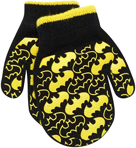 Зимна шапка с Бэтменом за момчета от DC Comics, Комплект от 2 чифта Ръкавици или Варежек (За деца / Малки момчета)
