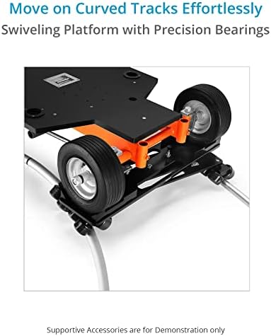 PROAIM Skateboard Pro за количка с камера на платформата за отвора на вратата. за прави и извити релси. Предоставя полезни товари до 500 кг / 1100 паунда. Съвместим с централна дис