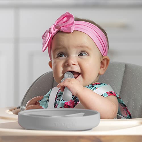 TalkTools Itsy Tiny Silicone Spoons – Две опаковки Меки силиконови Тренировъчни лъжици за самостоятелно хранене за бебета
