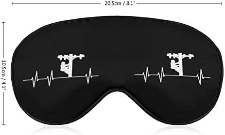 Мека Маска за очи Heartbeat Lineman Ефективна Затеняющая Маска за Сън Удобна Превръзка на Очите с Еластична