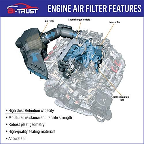Въздушен филтър на двигателя Bi-Trust CA11858, Замяна за Nissan Qashqai 2017-2020 Измамник 2014-2020 Измамник