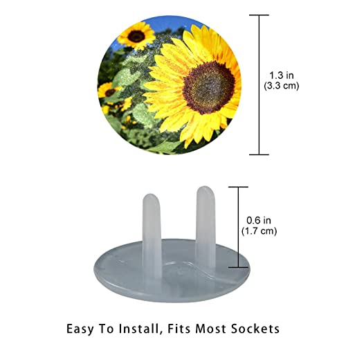24 Опаковки на Защитени от деца Електрически Защитни Капачки За защита от деца Капачки За контакти Sunflower