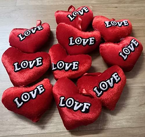 Мини Леко Сладко Червено Сърце 10 Броя за Любимия, подаръци за Свети Валентин, Занаяти 13 см х 10 см Прибл.