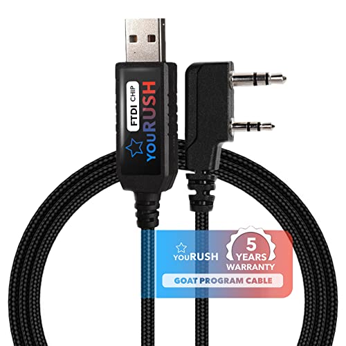 youRUSH Chirp Премия FTDI USB кабел за програмиране 1 м черен Съвместима с радиолюбителями Baofeng UV-5R BF-F8HP GT-3TP