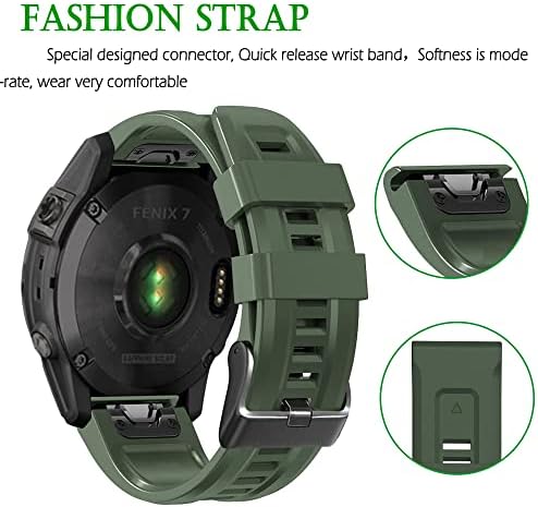SAWIDEE 26-22 мм Силикон быстроразъемный каишка за часовник Garmin Fenix 6X 7X 5X 3HR Часовници Easyfit Гривна Каишка за