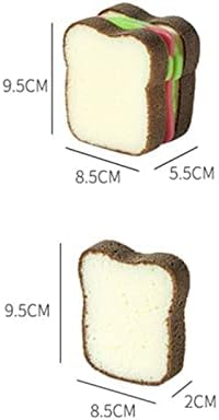 Гъба ZUKEEHM Мека Гъба във формата на хляб, Творчески Скрубер за миене на съдове в стил Сандвич, Аксесоари за почистване