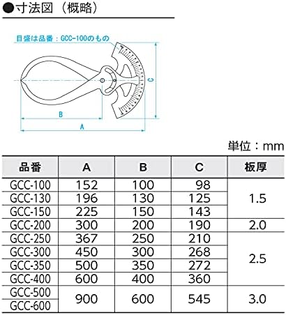 Штангенциркуль Niigata Seiki GCC-100 SK с мащаба на 3,9 инча (100 мм) на японското производство