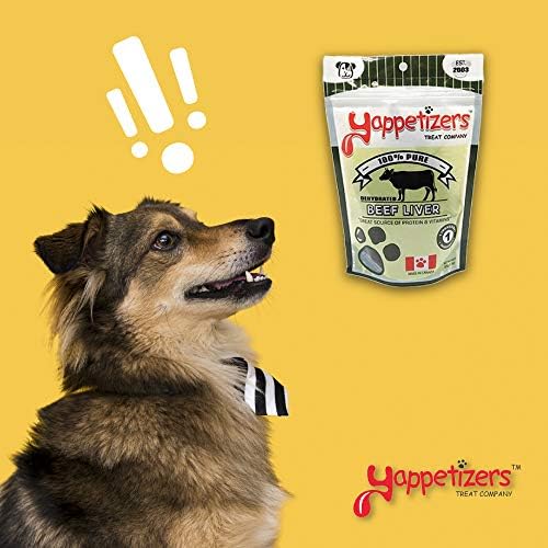 Дегидратированное деликатес за кучета Yappetizers Pad Company от говеждо месо, черен дроб | се Извършва ръчно,