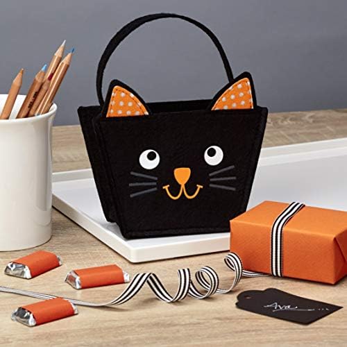 Hallmark 4 Малък Подарък чанта от плат за Хелоуин (Black cat) за Еднократна употреба за костюми на Вещици,