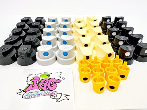 Капачки за пръскане на боя Skinny Cap Sampler, опаковки от 20 или 50 броя, Накрайници за пръскане на боя за графити