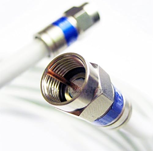 PHAT SATELLITE INTL - Бяло Коаксиален кабел RG6 от плътен с мед сърцевина 18AWG, 3 Ghz, 75 Ома, CL2 за вграждане