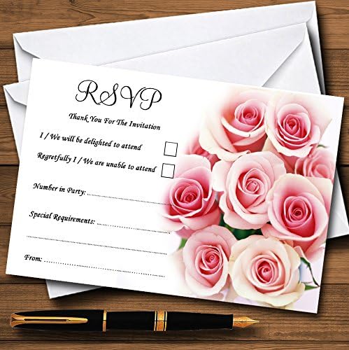 Меки Пастельно-Розови Нежни Рози Персонални Покани Картички