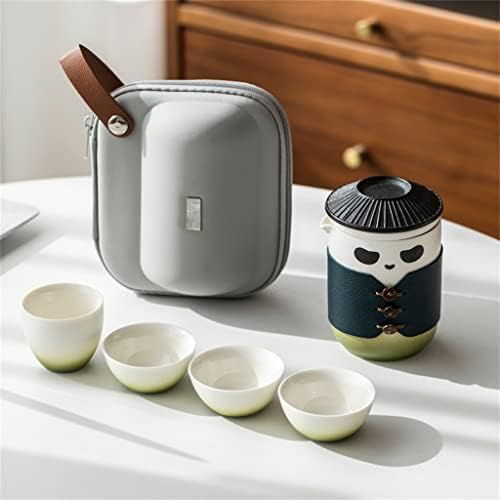 HDRZR Пътен Керамични Чай Преносима Чанта За Съхранение, Комплект Чаши За Чай На Открито