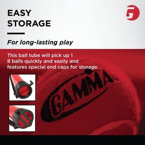 Gamma Tennis Ballhopper Balltube побира 18 топки - Лек, Издръжлив удобен събиране на топки, переноска и захранващи