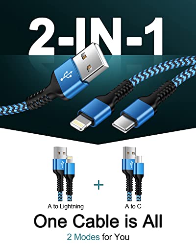 Мультизарядный кабел 2-в-1 с Дължина 4 метра с няколко честота устройства, захранващ Кабел, USB порт Lightning и