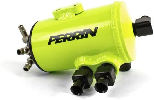 Комплект въздушно-маслен сепаратор Perrin Performance Неоново Жълто, Съвместим с Subaru WRX 2002-2007 година на издаване