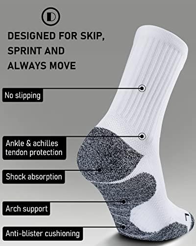 Компресия чорапи със Средна засаждане SITOISBE Elite с мека подплата, 4 Опаковки за Младите Жени и Мъже