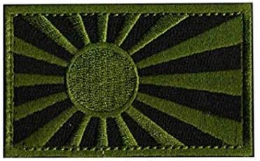 Флаг на Изгряващото Слънце Флаг на Япония Японски флаг Военен Кука Контур Тактика Морал Бродирана нашивка (color1)