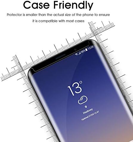 Защитно фолио за екрана Elecshion Galaxy S8 от закалено Стъкло, 3D Извити Защитно фолио за екрана с хлътва матрица