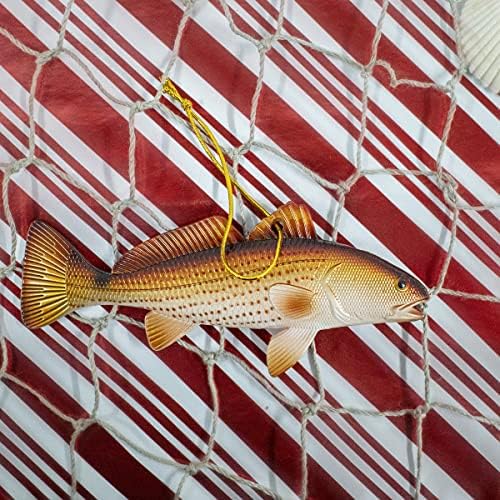 TG,LLC Съкровище Гуру 5 Червена Риба Коледен Подарък Topper Крайбрежната Червена Барабанная Риба Подвесное Украса